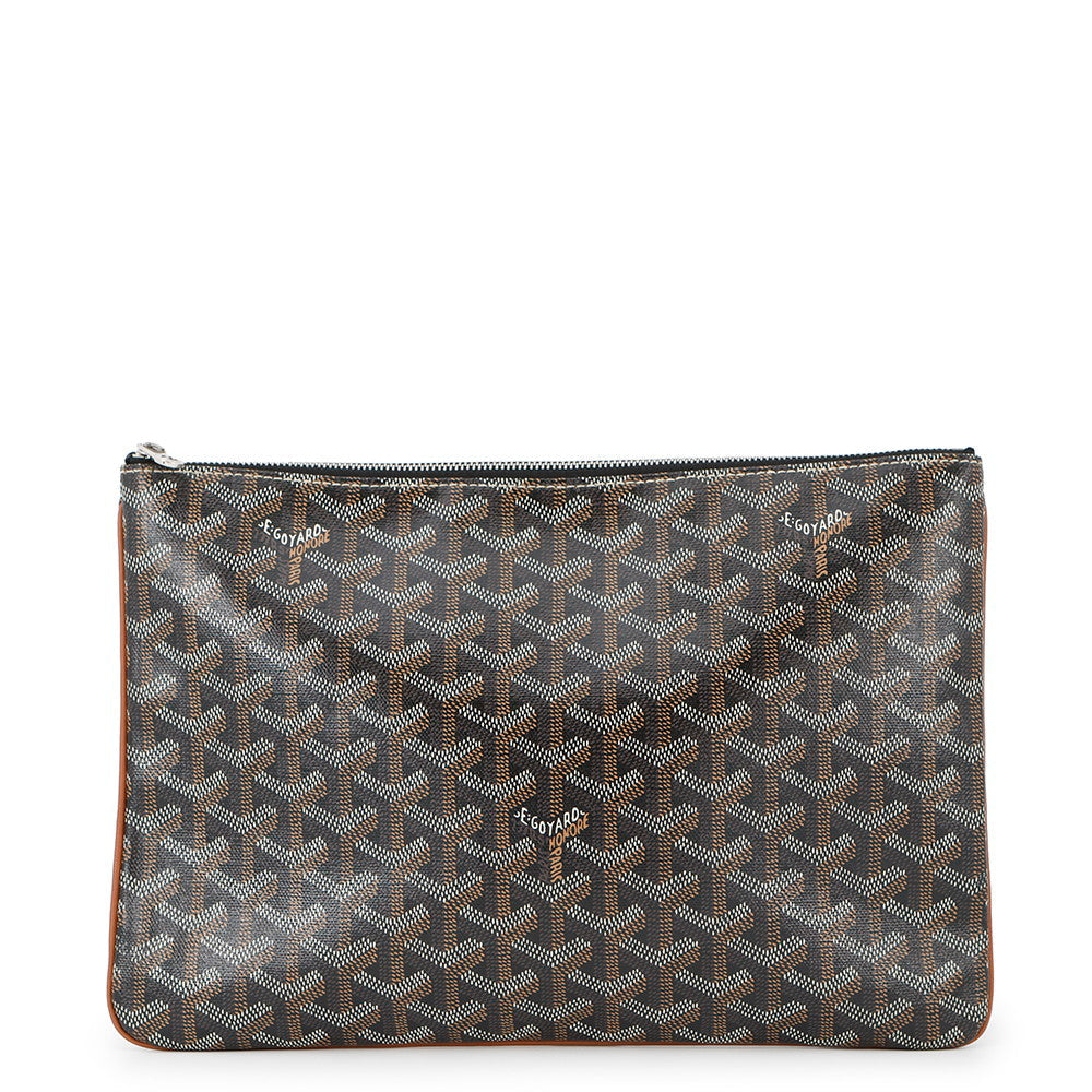 GOYARD Senna Clutch Bag Black/NaturalSENAT2MMLTY01CL03P PVC Leather Size MM