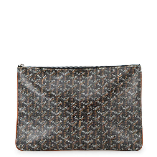 GOYARD Senna Clutch Bag Black/NaturalSENAT2MMLTY01CL03P PVC Leather Size MM