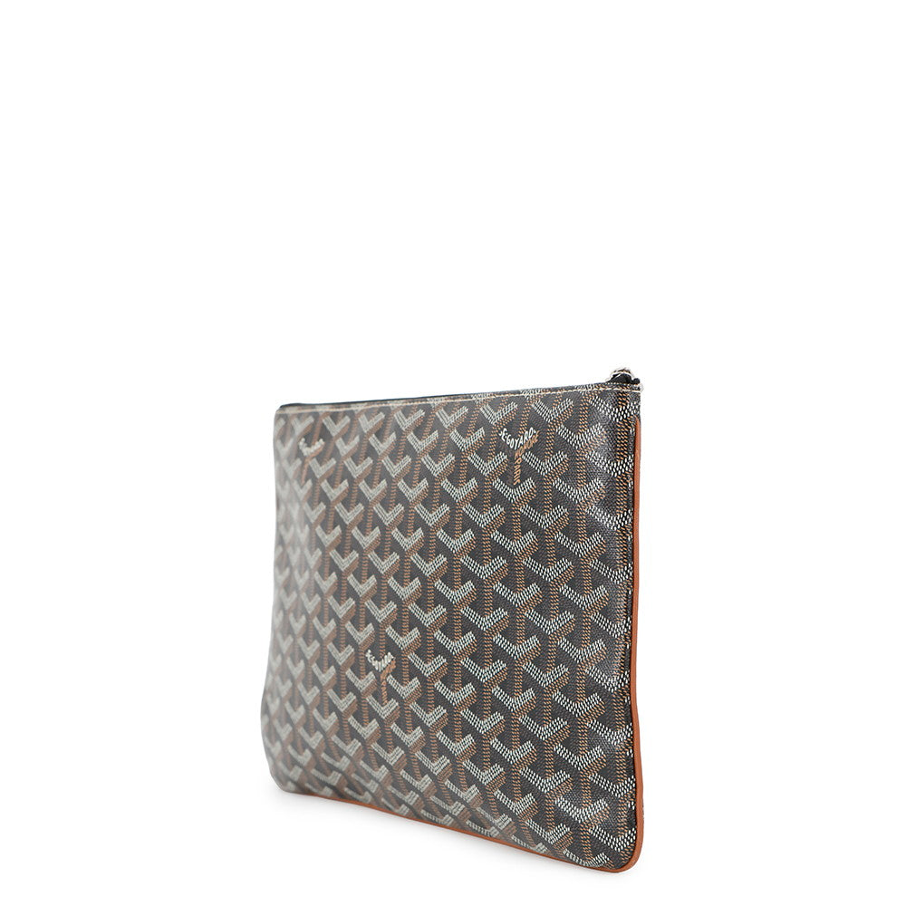 GOYARD Senna Clutch Bag Black/NaturalSENAT2MMLTY01CL03P PVC Leather Size MM