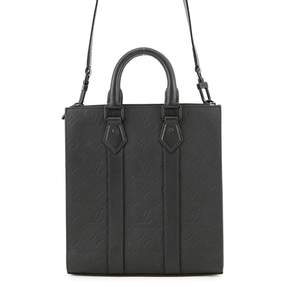 LOUIS VUITTON Sac Plat NoirM21884 Monogram ・Taurillon