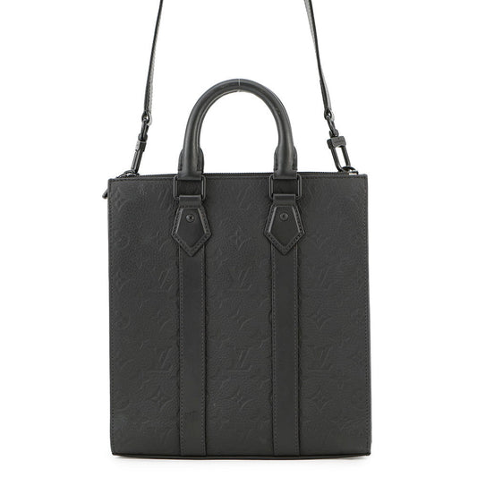 LOUIS VUITTON Sac Plat NoirM21884 Monogram ・Taurillon