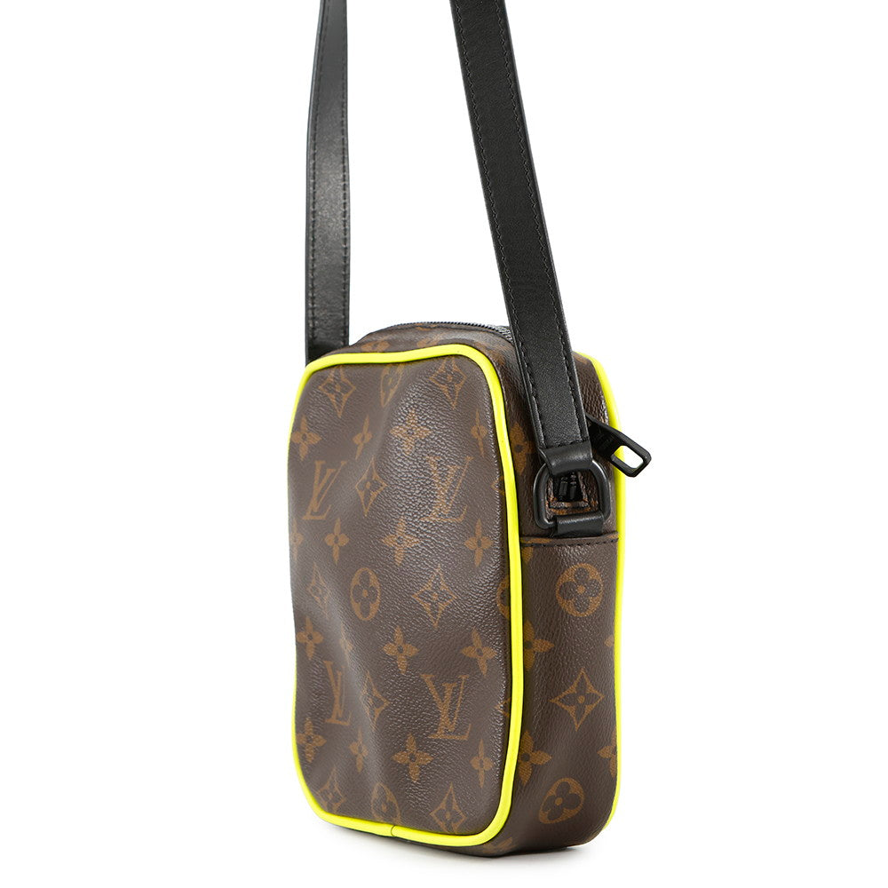LOUIS VUITTON Christopher wearable wallet Noir/Brown/Neon YellowM80793 Monogram Macassar Canvas