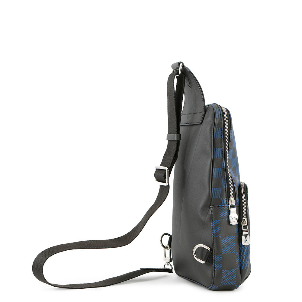 LOUIS VUITTON Avenue Sling Bag Noir/BlueN50024 Damier Infini Leather 3D