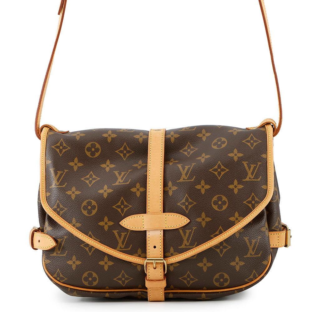 LOUIS VUITTON Saumur BrownM42256 Monogram Size 30