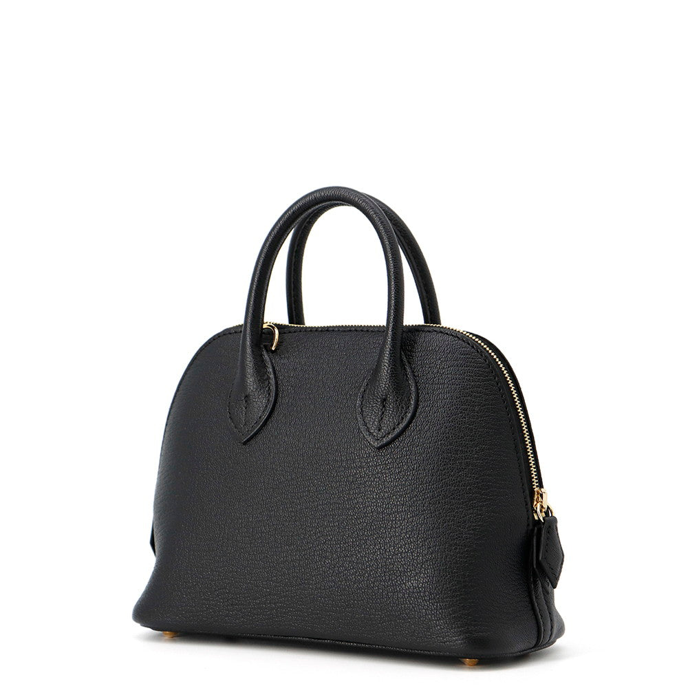 HERMES Bolide 1923 Black Chevre Myzore Goatskin Size Mini