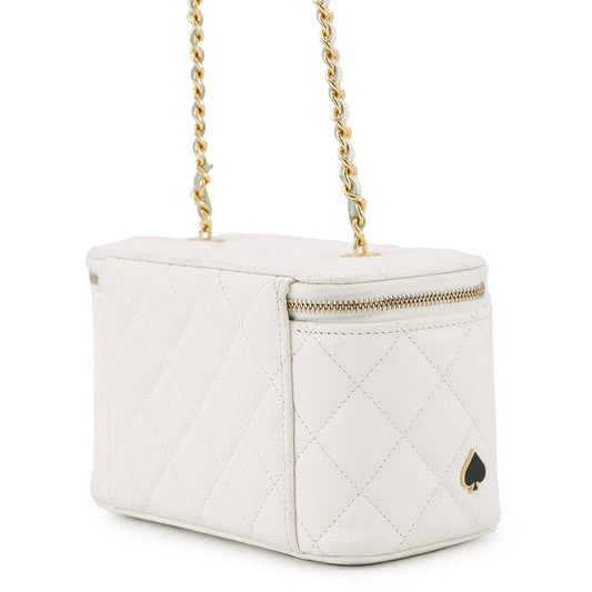 CHANEL Vanity ChainShoulder Bag WhiteAP3079 Caviar Leather