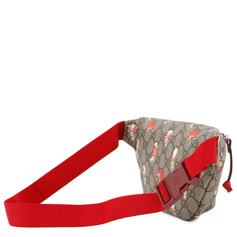 GUCCI Children's GG Supreme Crossbody Bag in Peter Rabbit Brown/Red502095 GG Supreme