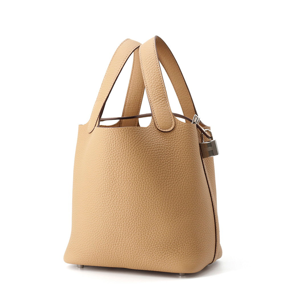 HERMES Picotin Lock Biscuit Taurillon Clemence Size PM