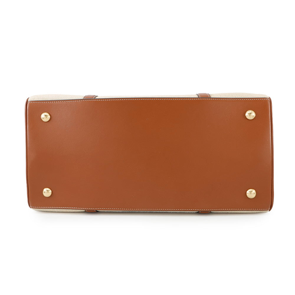 CELINE Medium Cabas16(Saise) Tote Bag Natural/Tan197332DUH.02NT Canvas Leather