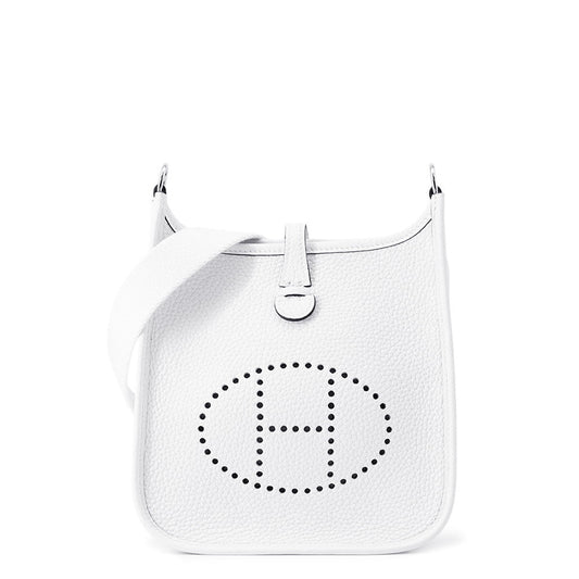 HERMES Evelyne Long New White Taurillon Clemence Size TPM