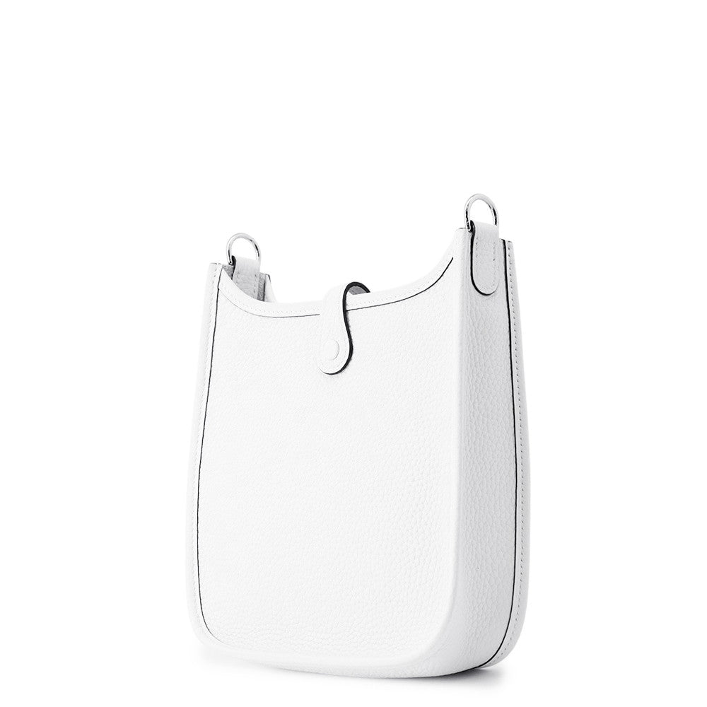 HERMES Evelyne Long New White Taurillon Clemence Size TPM