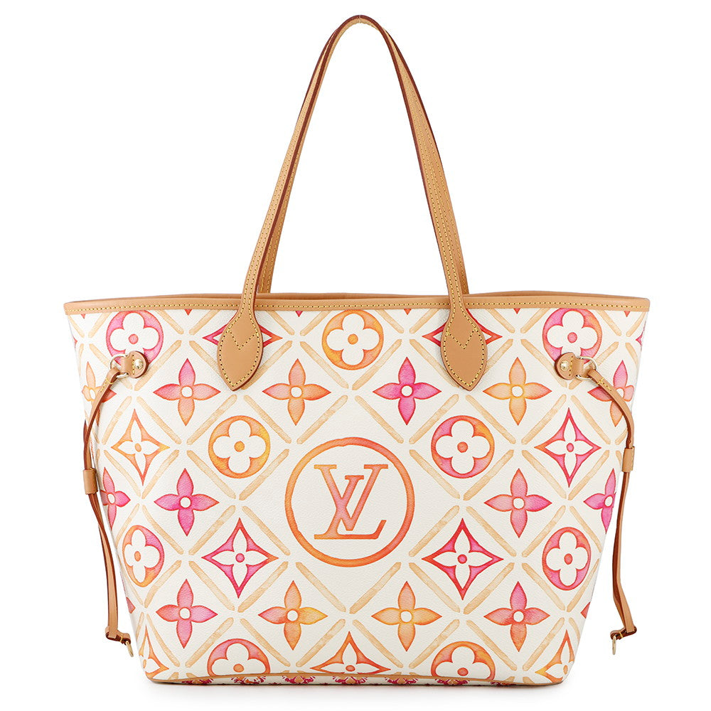 LOUIS VUITTON Neverfull CoralM25317 Monogram Tile by the Pool Size MM