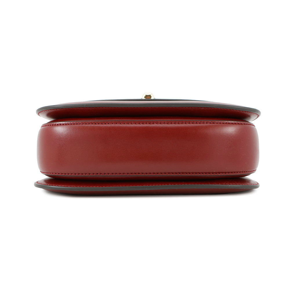 GUCCI Bamboo 1947 Top Handle Bag Rosso Ancora Red827815 Leather Size Small