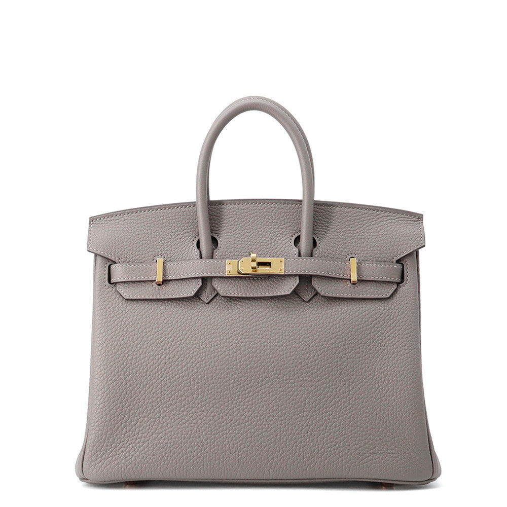 HERMES Birkin Gris Meyer Togo Leather Size 25