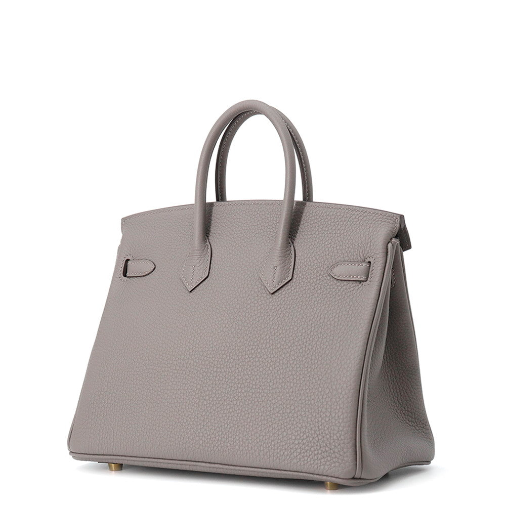 HERMES Birkin Gris Meyer Togo Leather Size 25