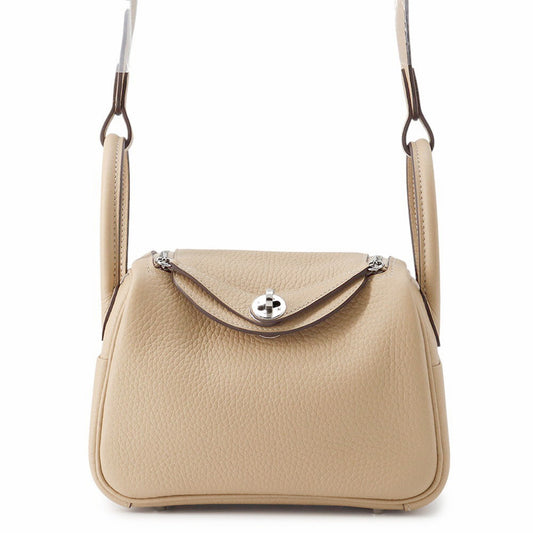 HERMES Lindy Verso Trench/Etoupe Taurillon Clemence Size Mini