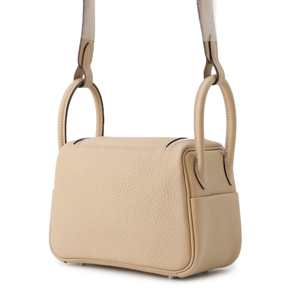 HERMES Lindy Verso Trench/Etoupe Taurillon Clemence Size Mini