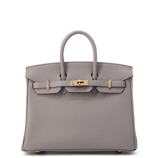 HERMES Birkin Gris Meyer Togo Leather Size 25