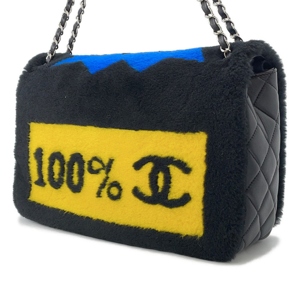 CHANEL No.5 Comic ChainShoulder Bag Black/MulticolorA92592 Mouton Lambskin