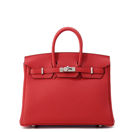 HERMES Birkin Rouge Ladue Togo Leather Size 25