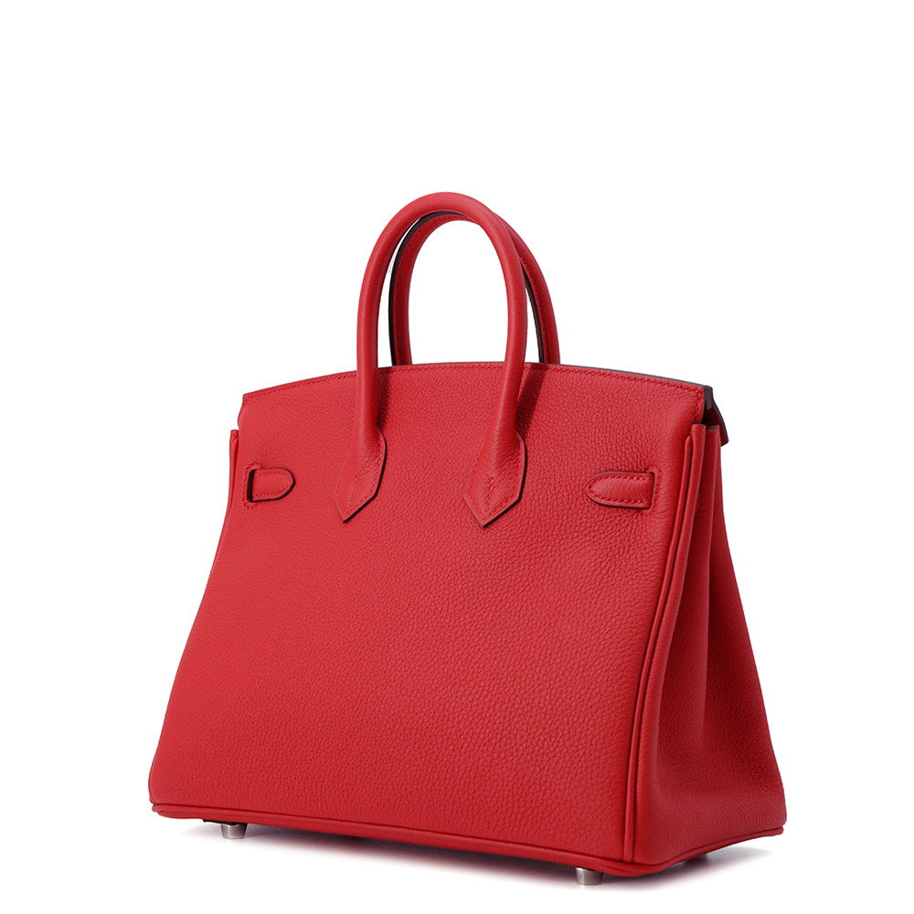 HERMES Birkin Rouge Ladue Togo Leather Size 25