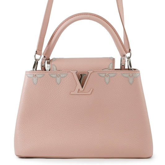 LOUIS VUITTON Capucines Rose PinkM51787 Taurillon Leather Size PM