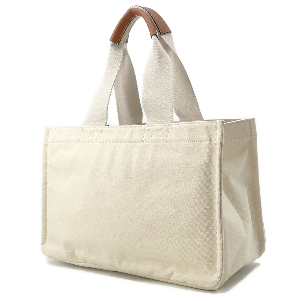 LOEWE Paula Ibiza Tote Bag Ivory/Blue Canvas Leather