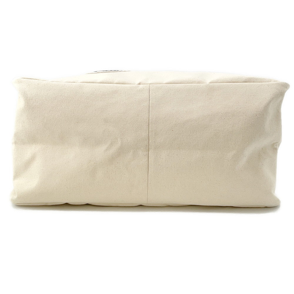 LOEWE Paula Ibiza Tote Bag Ivory/Blue Canvas Leather