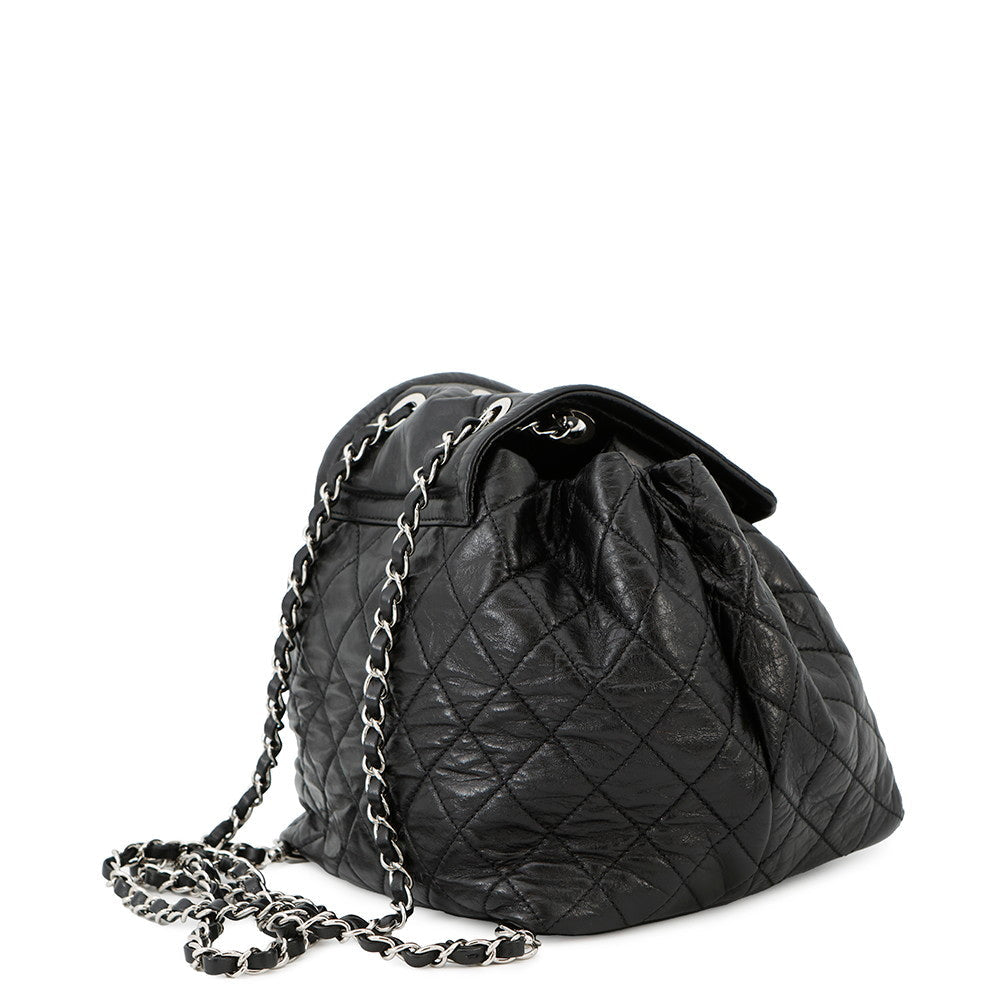 CHANEL Matelasse Beijing 2in1 Backpack Black Leather