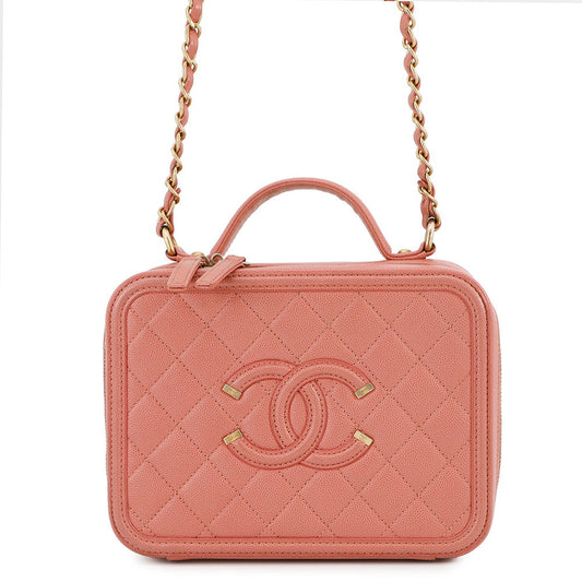 CHANEL CCFiligree 2WAYShoulder Bag PinkA93342 Caviar Leather