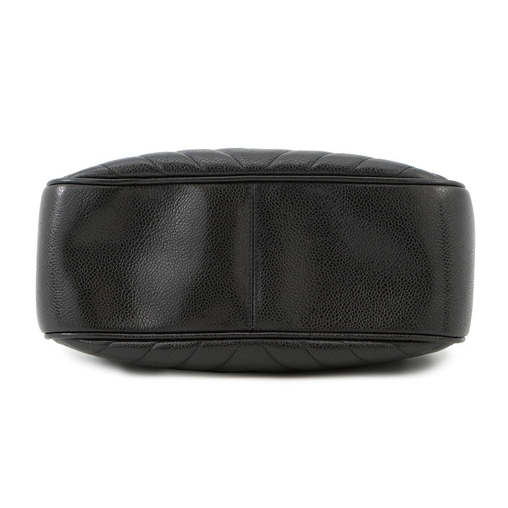 CHANEL V Stitch ChainShoulder Black Caviar Leather