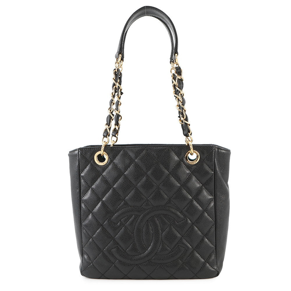 CHANEL PST Tote BlackA50994 Caviar Leather