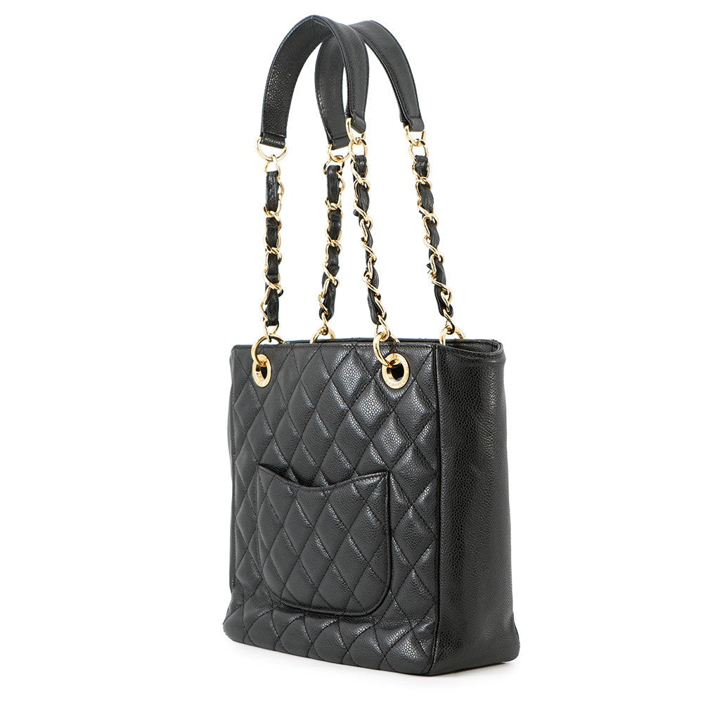 CHANEL PST Tote BlackA50994 Caviar Leather