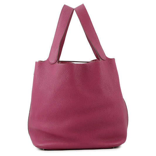 HERMES Picotin Lock Rose Purple Taurillon Clemence Size GM