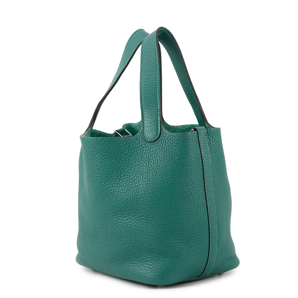 HERMES Picotin Lock Malachite Taurillon Clemence Size PM