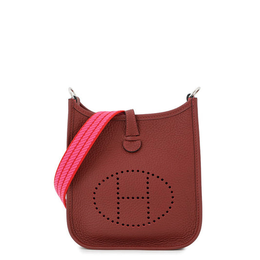 HERMES Evelyne Long Rouge H Taurillon Clemence Size TPM