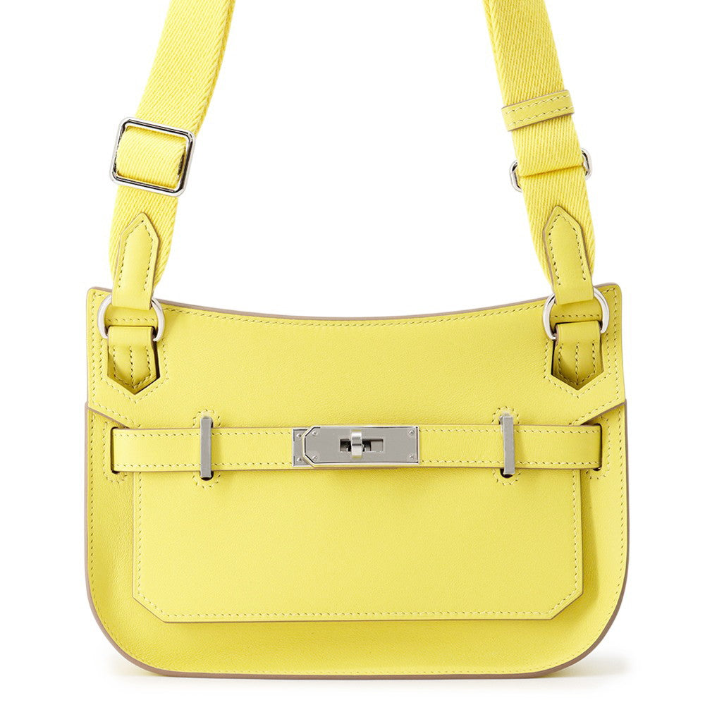 HERMES Jypsiere Lime Swift Leather Size Mini