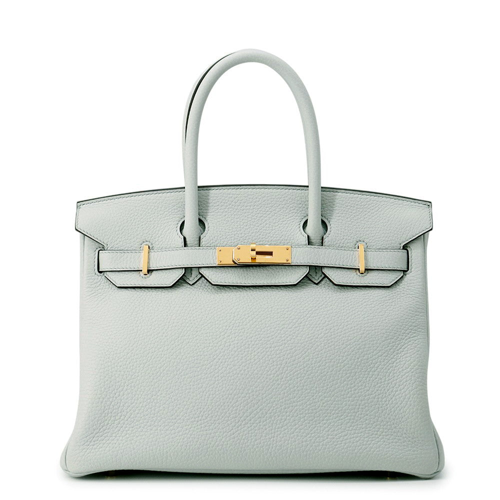 HERMES Birkin Blue Pale Togo Leather Size 30