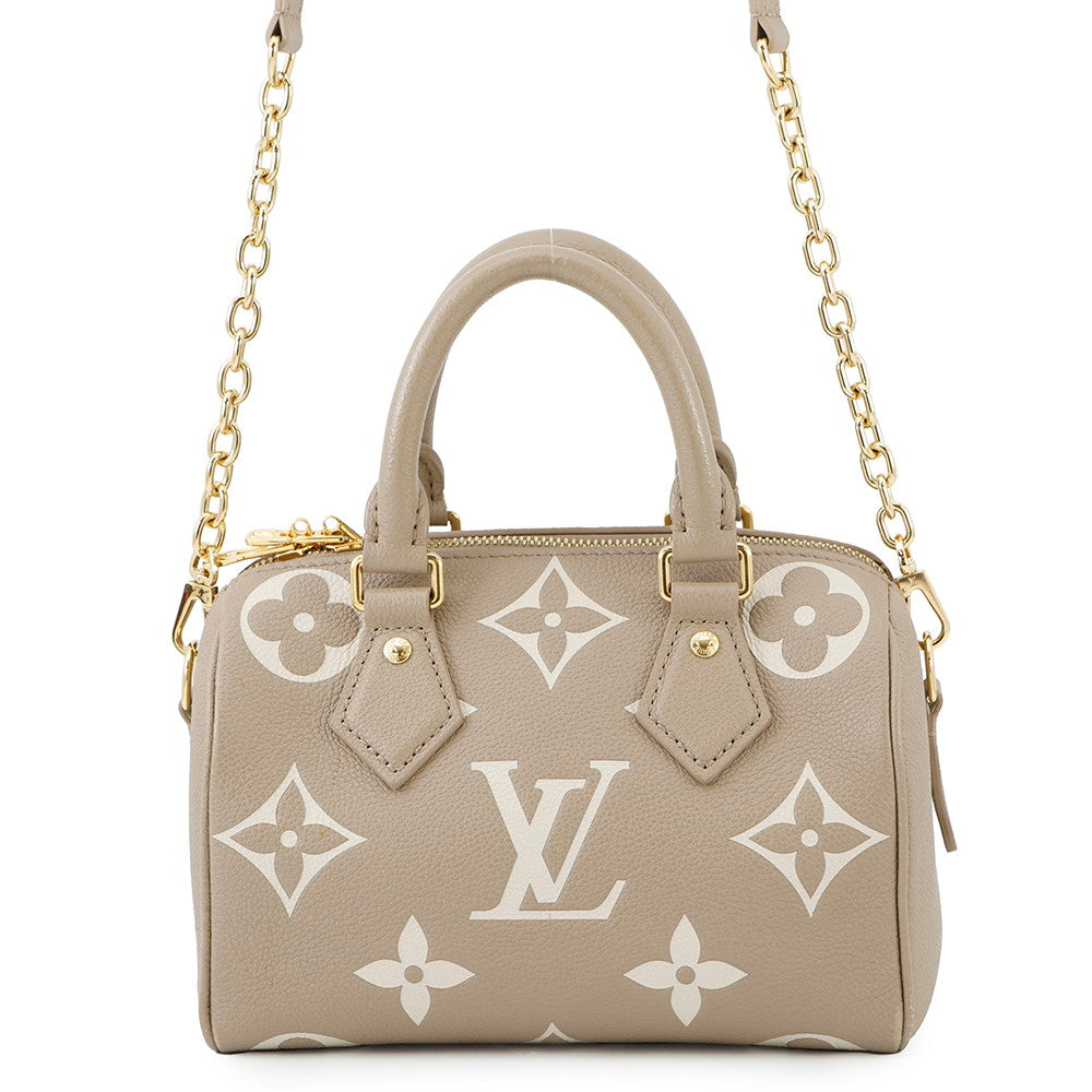 LOUIS VUITTON Speedy Bandouliere Tourterelle claimM46575 Monogram Empreinte Leather Size 20