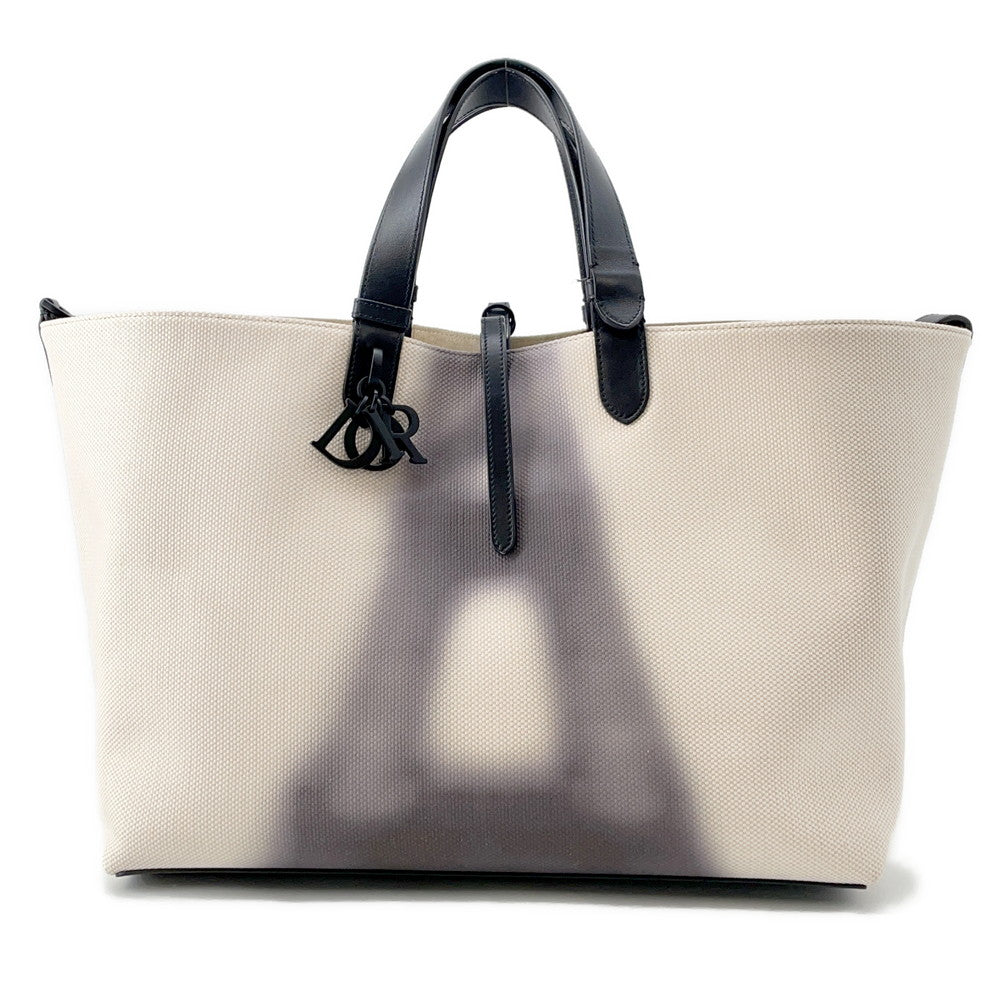 Dior To Jules Eiffel Tower Tote Bag Ivory/BlackM2820SZBF_M941 Canvas Leather Size Large