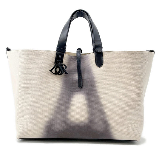 Dior To Jules Eiffel Tower Tote Bag Ivory/BlackM2820SZBF_M941 Canvas Leather Size Large