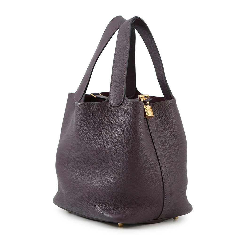 HERMES Picotin Lock Cassis Taurillon Clemence Size MM