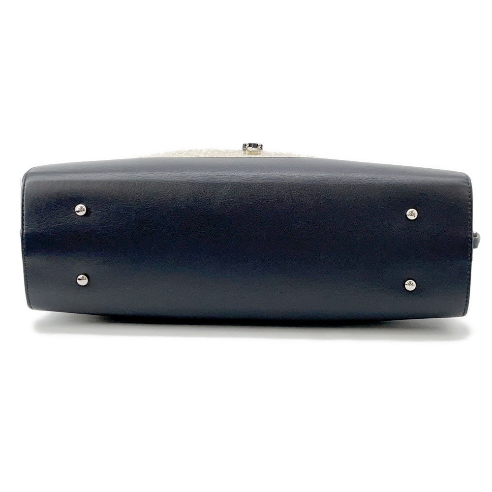 CHANEL Matelasse 2-Way Tote Transparent/Black/BeigeAS0517 Plastics Leather Raffia