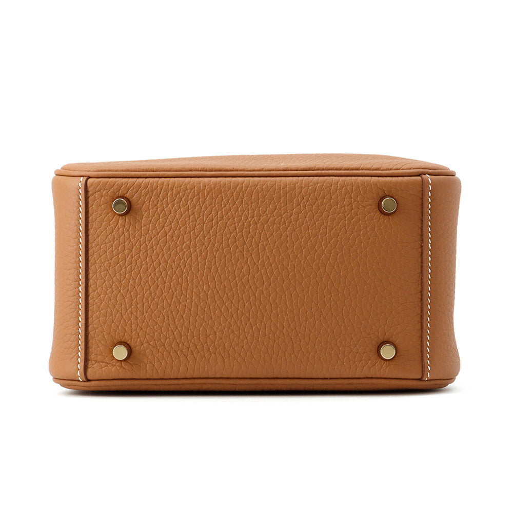 HERMES Lindy Gold Taurillon Clemence Size Mini