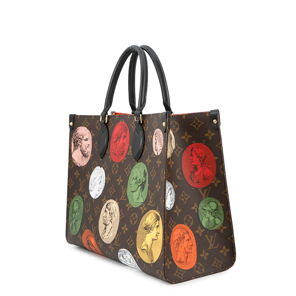 LOUIS VUITTON Onthego Fornasetti MulticolorM59245 Monogram / cameo Size MM