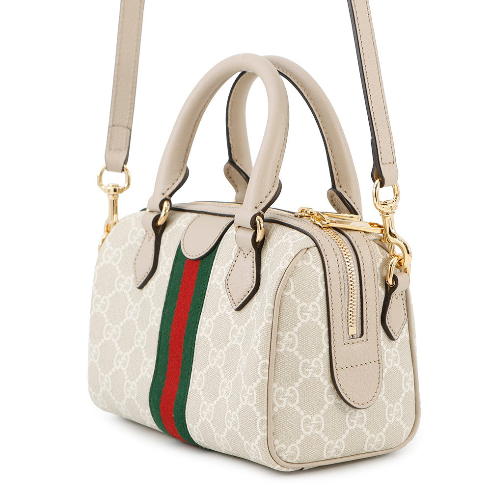GUCCI Ophidia GG Supreme Travel Bag Beige/White772053 GG Supreme Leather Size Small