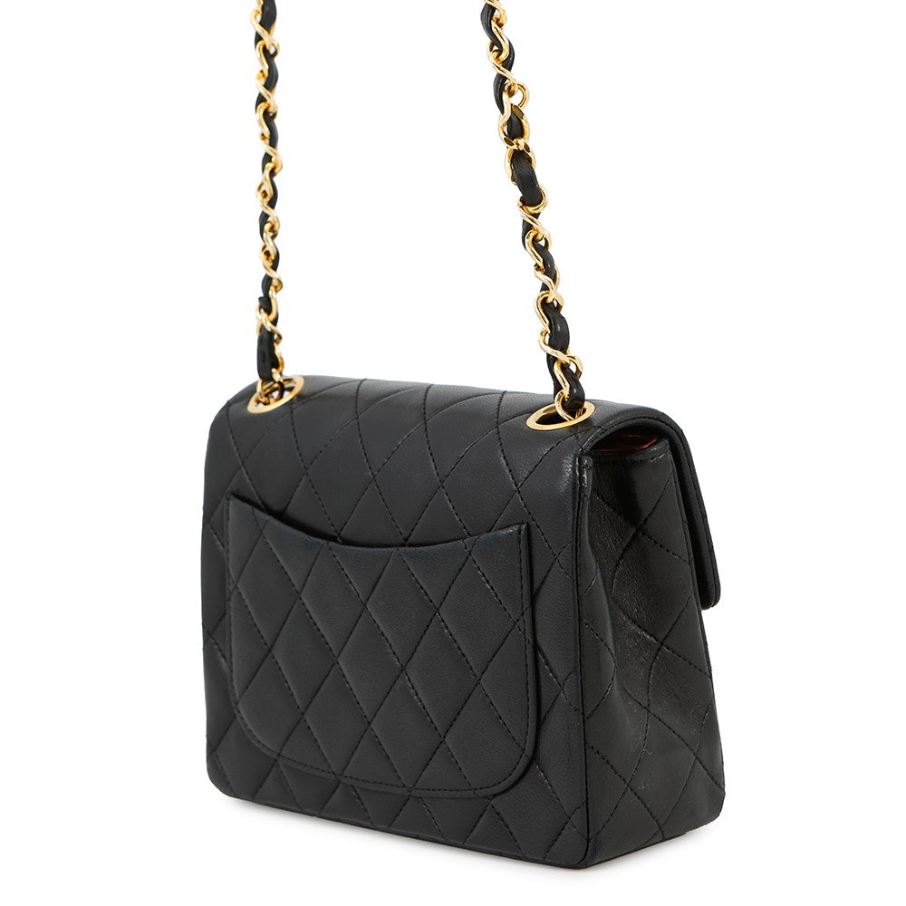 CHANEL Mini Materasse Shoulder Bag BlackA01115 Lambskin Size 18