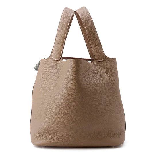 HERMES Picotin Lock Etoupe Taurillon Clemence Size GM