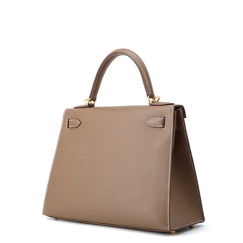 HERMES Kelly Sellier Etoupe Epsom Size 28