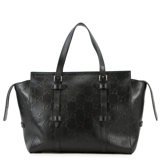 GUCCI GG embossed Tote Bag Black625774 GG emboss